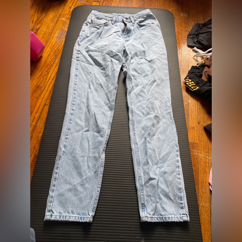 Lee Light Wash Blue Denim Jeans Wide Leg